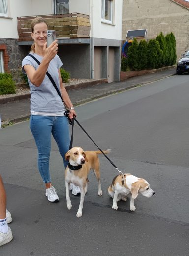 Leo und Pepita durften heute leider nicht mit auf die Strecke gehen